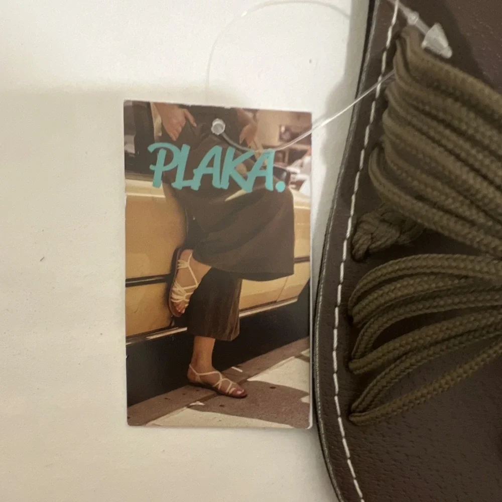 Plaka Strappy Sandals Women Size 7 Brown Braided Boho Chic Style‎ Casual